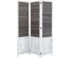 Homestyle4U Kambario pertvara, 120x2x170 cm, ruda, balta