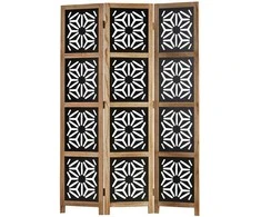 Homestyle4U Kambario pertvara, 120x2x170 cm, juoda, ruda