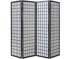 Homestyle4U Kambario pertvara, 176x2.2x175 cm, juoda