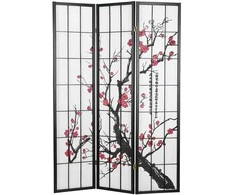 Homestyle4U Kambario pertvara, 132x2x179 cm, juoda, balta, raudona