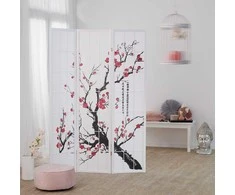 Homestyle4U Kambario pertvara, 132x2.2x179 cm, balta