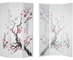 Homestyle4U Kambario pertvara, 132x2.2x179 cm, balta