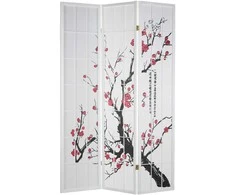 Homestyle4U Kambario pertvara, 132x2.2x179 cm, balta