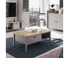 Homestyle4U Kavos staliukas, 110x40,5x60 cm, pilka