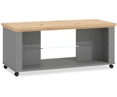 Homestyle4U Kavos staliukas, 114.5x49x50.5 cm, pilka ir ruda