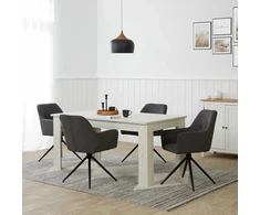 Homestyle4U Valgomojo kėdė, 57x85x59 cm, pilka