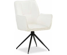 Homestyle4U Valgomojo kėdė, 61x92,5x57,5 cm, balta