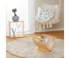 Homestyle4U Žurnalų stovas, 30x29x36 cm, rudas
