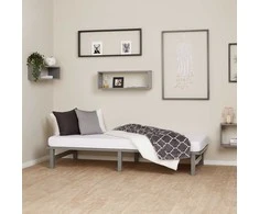 Homestyle4U Lova, 90x28x200 cm, Pilka