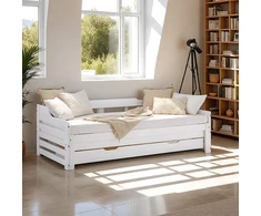 Homestyle4U Lova, 204x86x100 cm, Balta