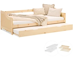 Homestyle4U Lova, 206x66x97.5 cm, Natūrali