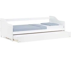 Homestyle4U Dienos lova, 98x206x66 cm, balta