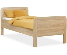 Homestyle4U Vyresnio amžiaus lova, 98.5x206x87 cm, ruda