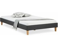Lova Homestyle4U Lovos rėmas, aptrauktas dvigubas futonas, 124x203x29.5 cm, pilka