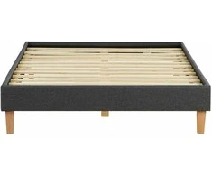 Lova Homestyle4U Lovos rėmas, aptrauktas dvigubas futonas, 124x203x29.5 cm, pilka