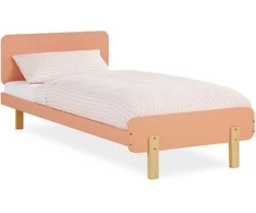 Homestyle4U Viengulė lova, 95x76.5x209 cm, raudona
