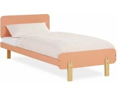 Homestyle4U Viengulė lova, 95x76.5x209 cm, raudona