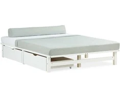 Homestyle4U Lova, 140x200x28 cm, Balta