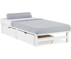 Homestyle4U Lova, 90x200x28 cm, balta