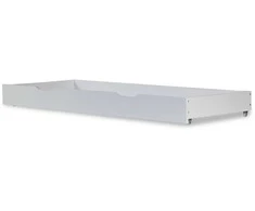 Homestyle4U Lova su stalčiumi, 173x63x16 cm, balta