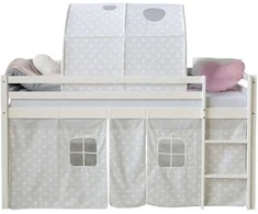 Homestyle4U Vaikiška lova, 207.5x161.5x96.5 cm, balta