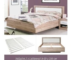 Homestyle4U Lova, 178.5x100.5x208 cm, ruda, balta
