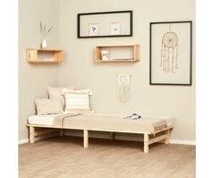 Lova Homestyle4U Lovos rėmas, 90x200x28 cm, rudas
