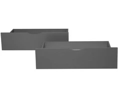 Homestyle4U Lova su stalčiumi, 82x53x22 cm, pilka