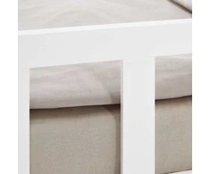 Homestyle4U Vaikiška lova, 125x32x206.5 cm, balta