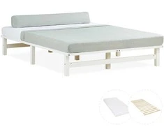 Homestyle4U Lova, 140x28x200 cm, Balta