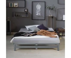Homestyle4U Lova, 140x28x200 cm, Pilka