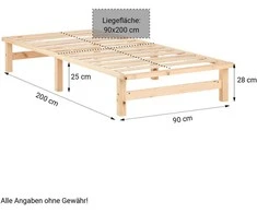 Homestyle4U Lova, 90x28x200 cm, Ruda