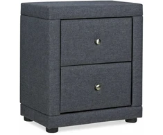 Homestyle4U Naktinis staliukas, 47x54x29 cm, pilkas audinys