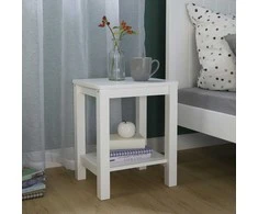 Homestyle4U Naktinis staliukas, 47x32x38 cm, balta