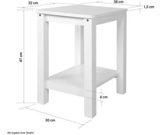 Homestyle4U Naktinis staliukas, 47x32x38 cm, rudas