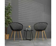 Homestyle4U Sodo krėslas, 62x80x57 cm, juodas