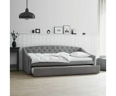 Homestyle4U Sofa-lova, 213x74.5x98 cm, pilka