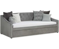 Homestyle4U Sofa-lova, 213x74.5x98 cm, pilka