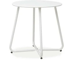 Homestyle4U Šoninis staliukas, 44,5x44,5x44,5 cm, balta
