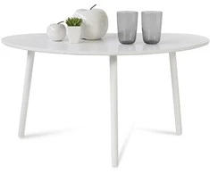 Homestyle4U Šoninis staliukas, 84x50x43.5 cm, balta