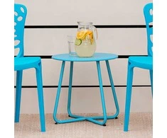 Homestyle4U Šoninis staliukas, 44.5x44.5x44.5 cm, mėlynas