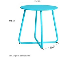 Homestyle4U Šoninis staliukas, 44.5x44.5x44.5 cm, mėlynas