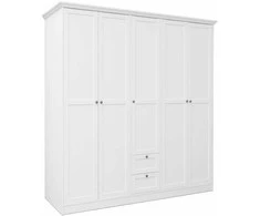 Homestyle4U Spinta, 187x67x200 cm, Balta