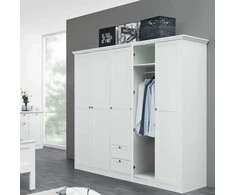 Homestyle4U Spinta, 187x67x200 cm, Balta
