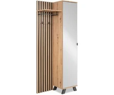 Homestyle4U Prieškambario spinta, 80x190x37 cm, ruda