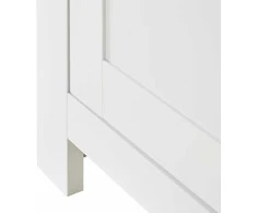 Homestyle4U Aukšta komoda, 64x199.5x41 cm, balta, ruda