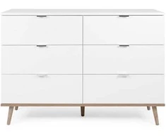 Homestyle4U Komoda, 120x40x86 cm, balta