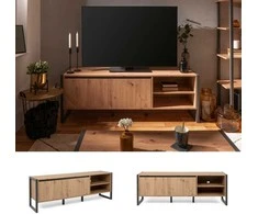 TV staliukas Homestyle4U TV spintelė, 160x40x55 cm, pilka