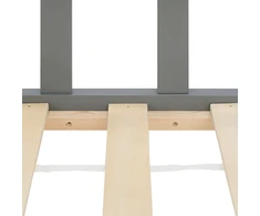 Homestyle4U Vaikiška lova, 96x32x205,5 cm, pilka