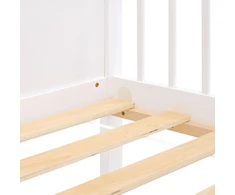 Homestyle4U Vaikiška lova, 97x60x205 cm, balta